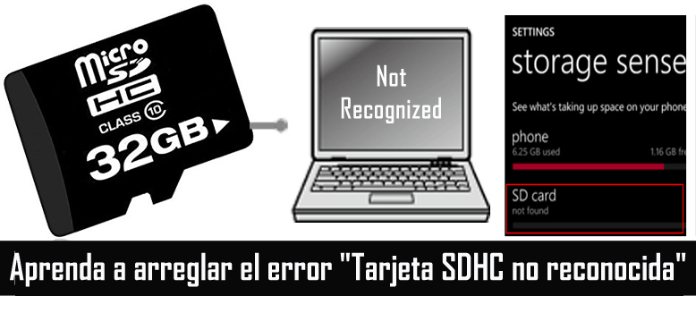 Aprenda a arreglar el error Tarjeta SDHC no reconocida