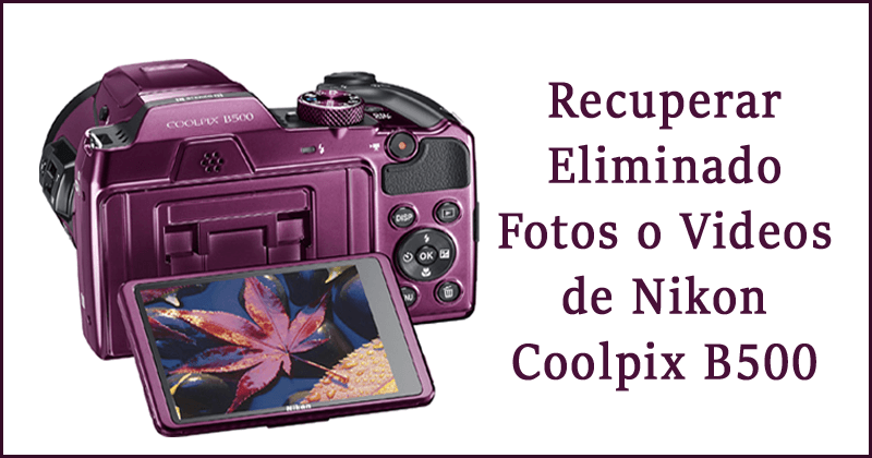 Recuperar Eliminado Fotos o Videos de Nikon Coolpix B500