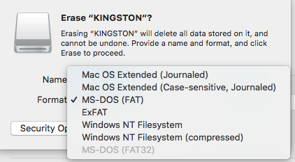 problema de FAT32 en gris Utilidad de Discos de Mac