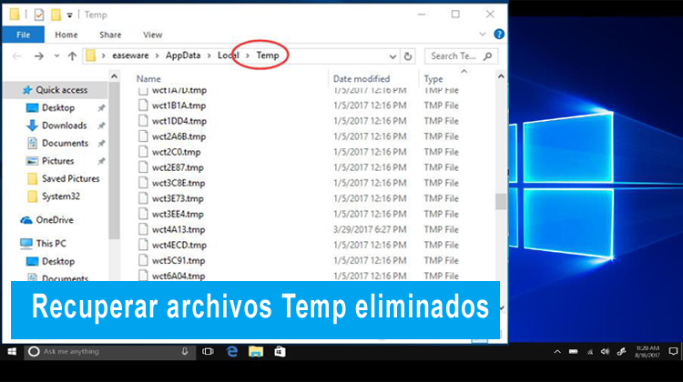 recuperar archivos temporales eliminados