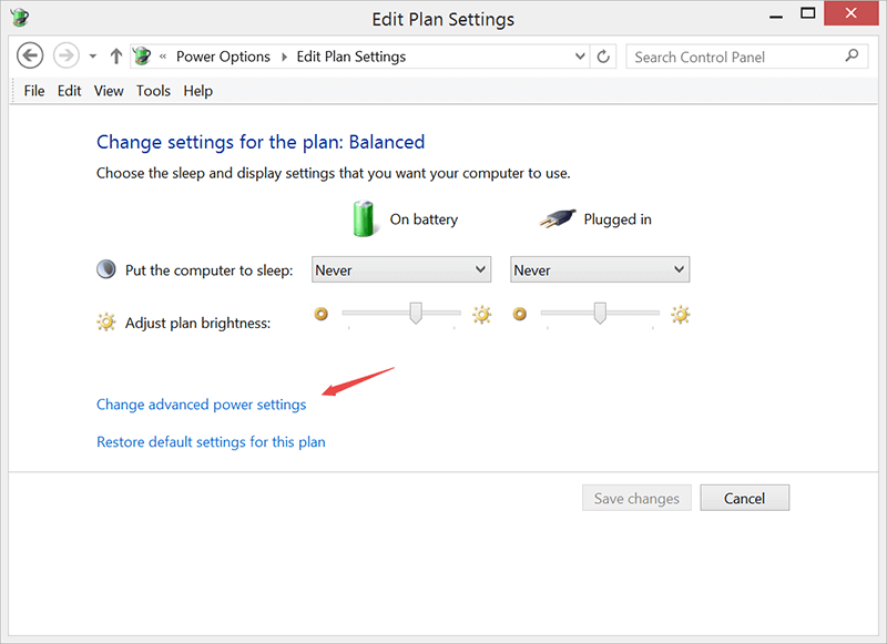 Desactivar la configuración de suspensión selectiva USB