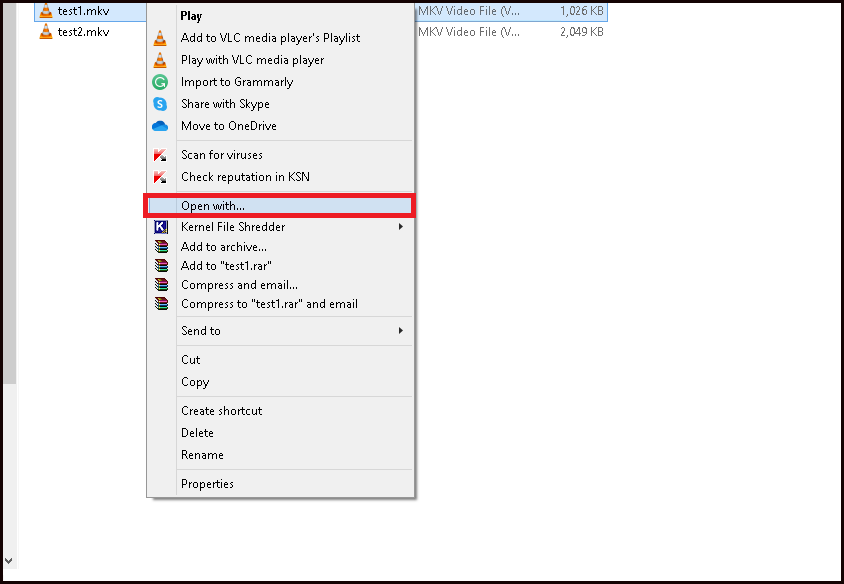 problema de que el archivo MKV no se reproduce en VLC