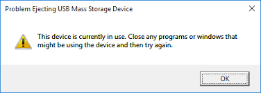error de expulsión del dispositivo de almacenamiento masivo USB