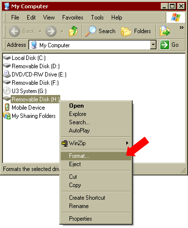 Formatee la tarjeta de memoria con una con Windows PC2