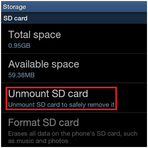 SD tarjeta inesperadamente Eliminado error