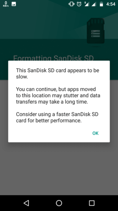 Acceda a la tarjeta SD Formateado como almacenamiento interno3