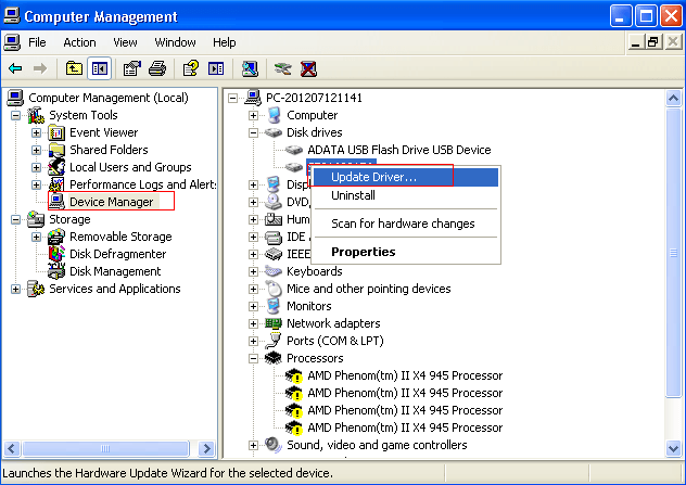 no se detecta en Windows 10/8/7 / XP al actualizar el controlador