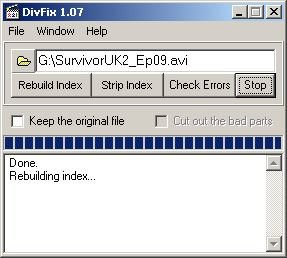 Cómo construir un índice AVI con DivFix ++