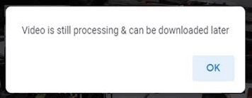 corregir el error de procesamiento de fijas de video de Google Drive