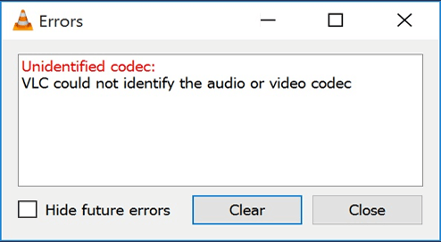 VLC no pudo identificar el códec de audio o video